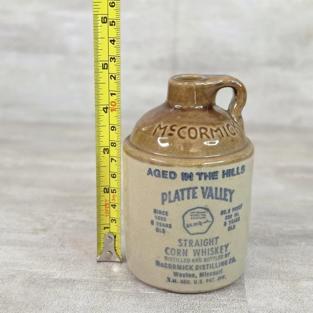 Rare Vintage McCormick Platte Valley Straight Corn Moonshine Whiskey Jug 5
